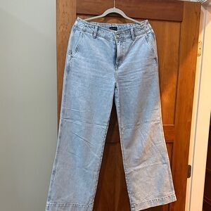 New Talbots Light Blue Wide-Leg Jeans 8
